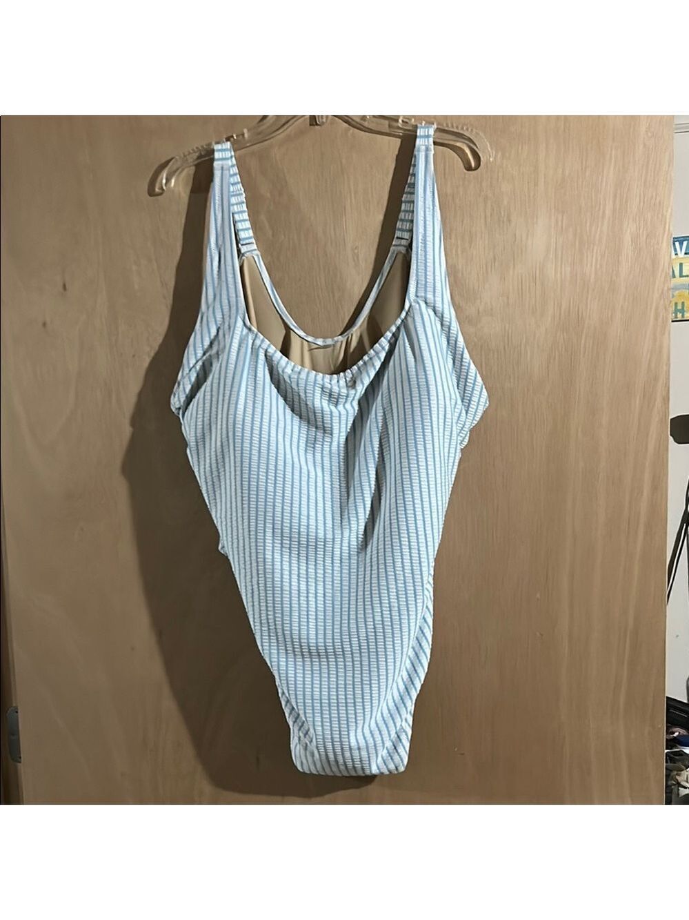 Old Navy Blue and White Striped Swimsuit